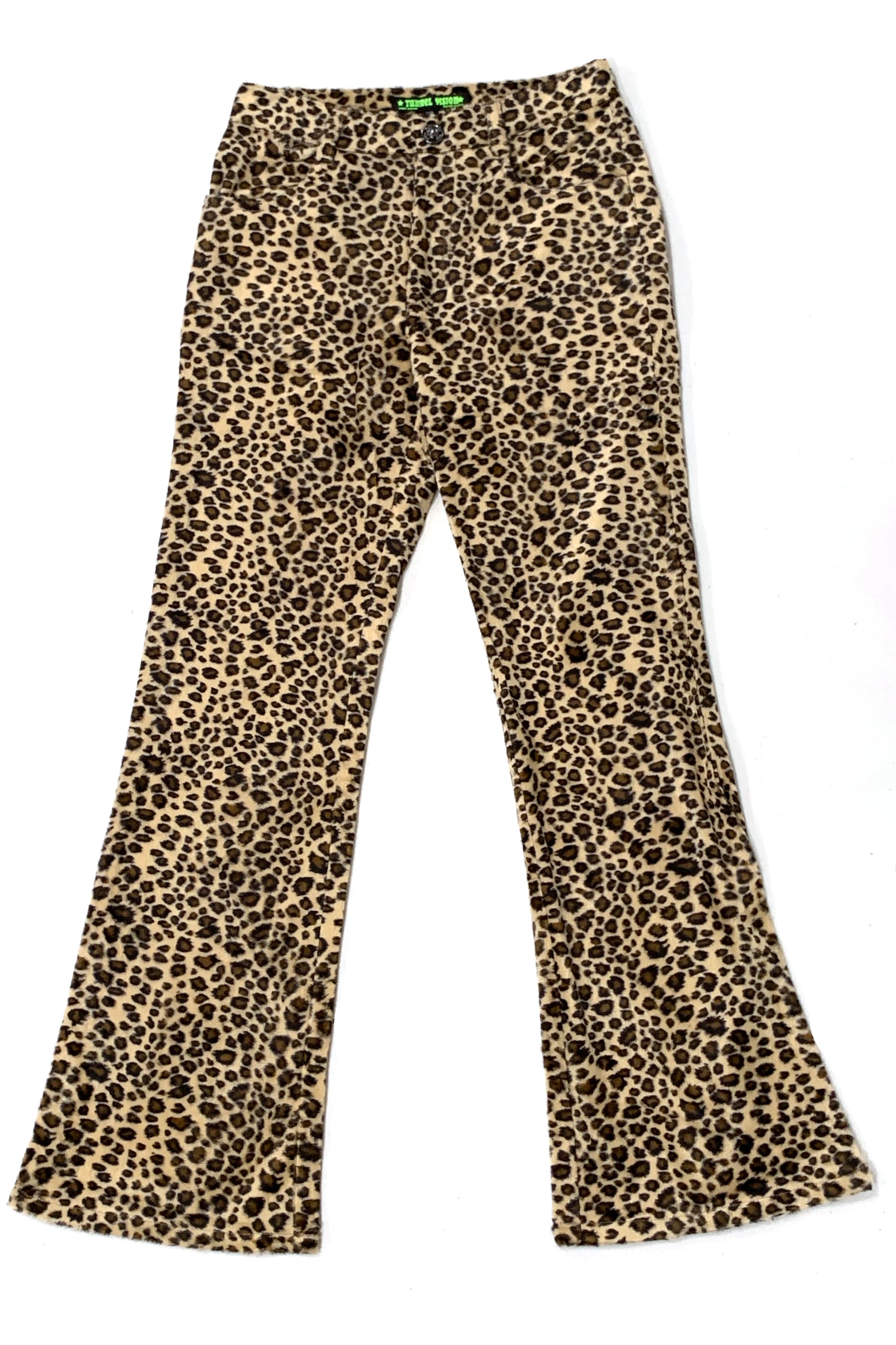 Leopard Denim Bell Bottom Pants | Freckled Poppy Boutique